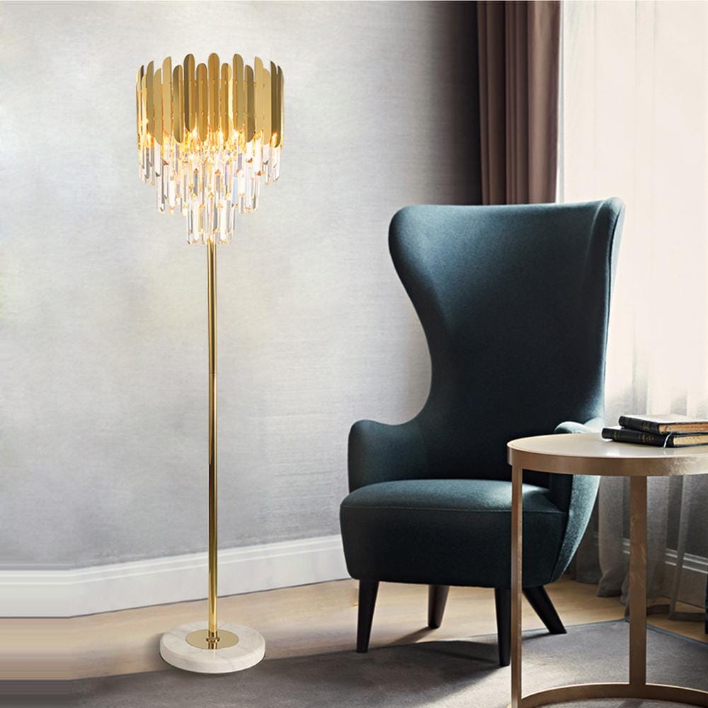 Luxurious Glass Floor and Desk Lamp
