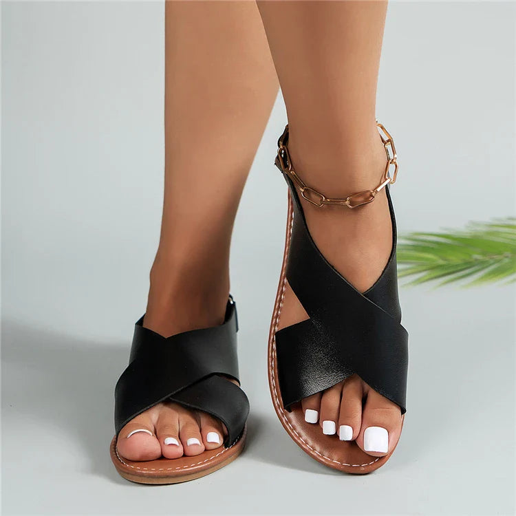 Comfortable Heeled Ankle Strap Sandals – Breathable Summer Shoes