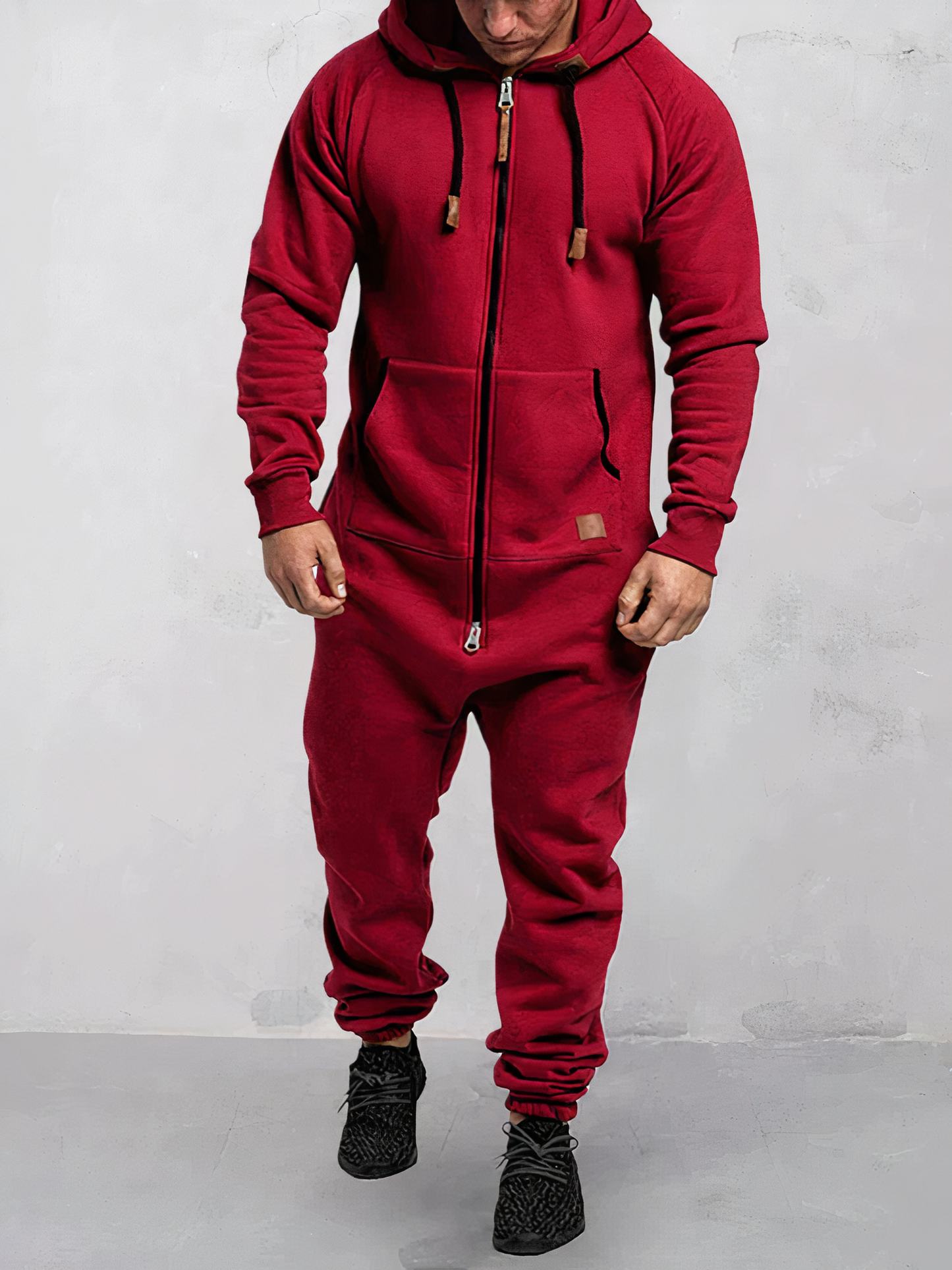 Men's Athletic Hooded Jumpsuit Outdoor Active Wear