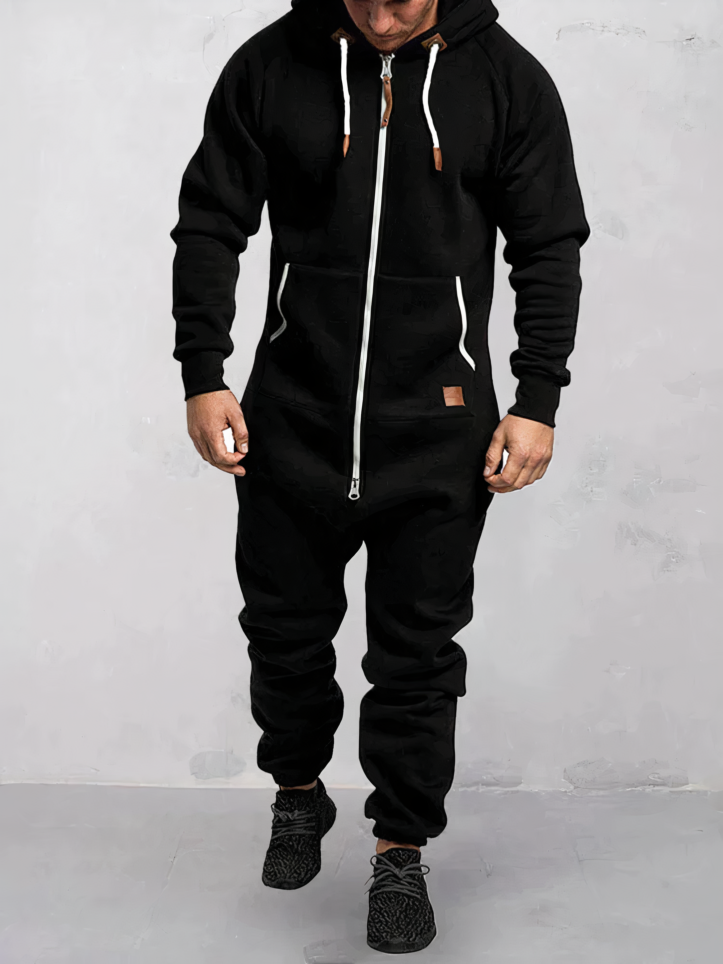 Men's Athletic Hooded Jumpsuit Outdoor Active Wear