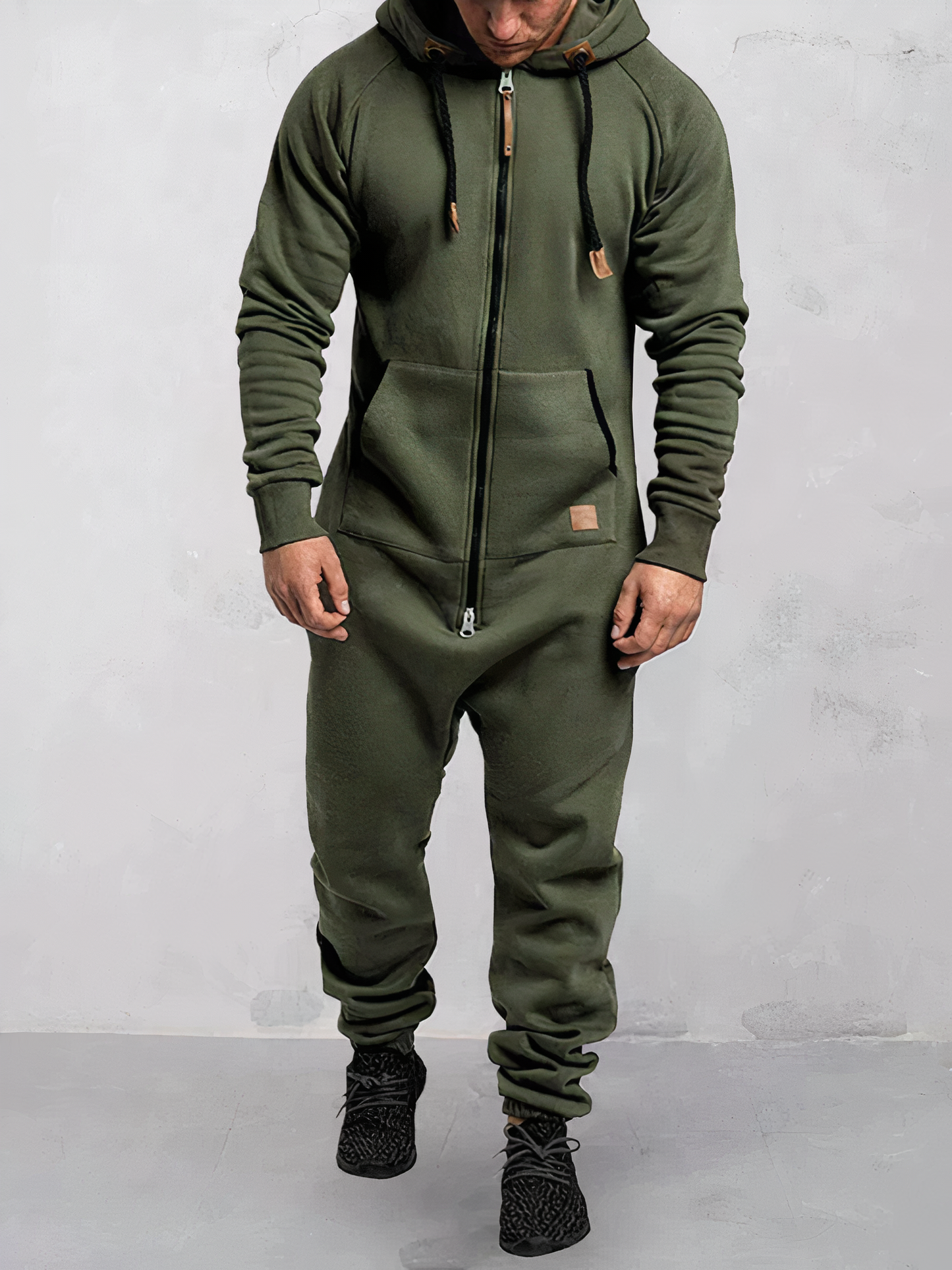 Men's Athletic Hooded Jumpsuit Outdoor Active Wear
