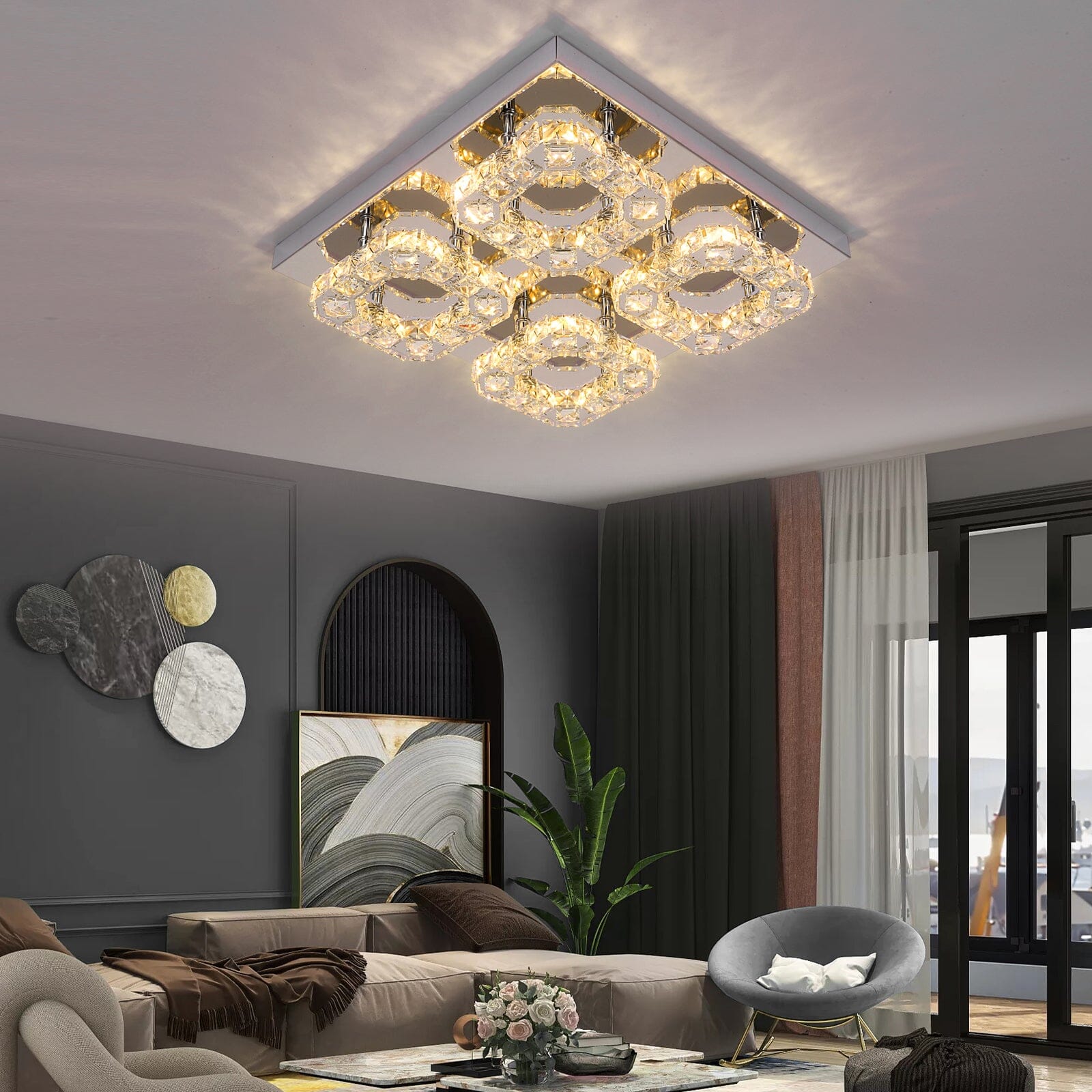Elegant Four Light Crystal Chandelier - VogeLuxe
