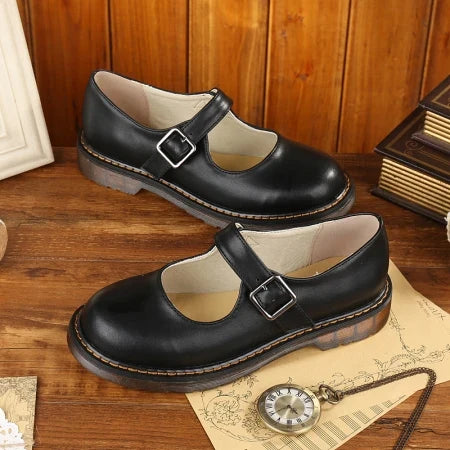 Retro Style School Girl Platform Heels Women
