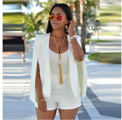 Relaxed Fit Open Front Long Sleeve Women's Blazer