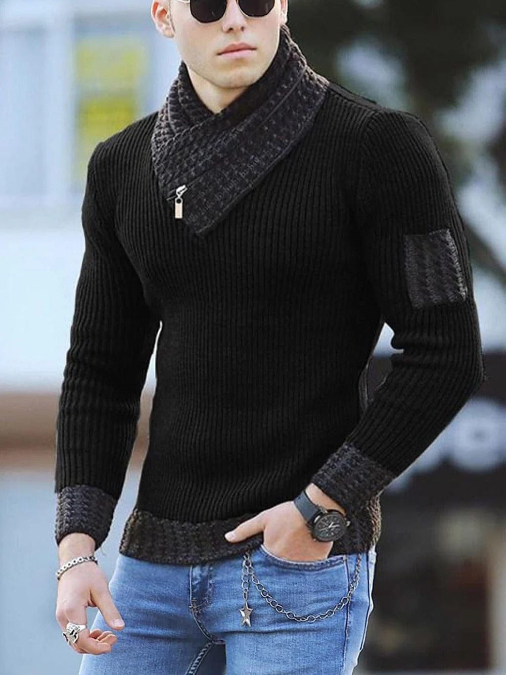 Stylish Zip Up Sweater for Cold Weather
