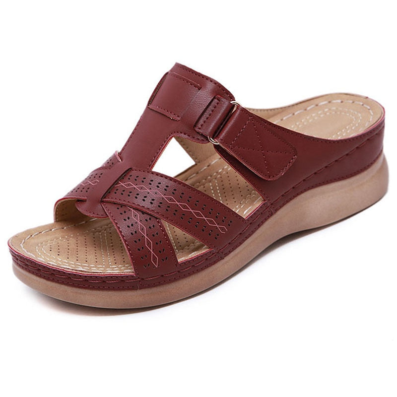 Comfortable Walking Sandals for Women - Cushion Wedge Arch Support
