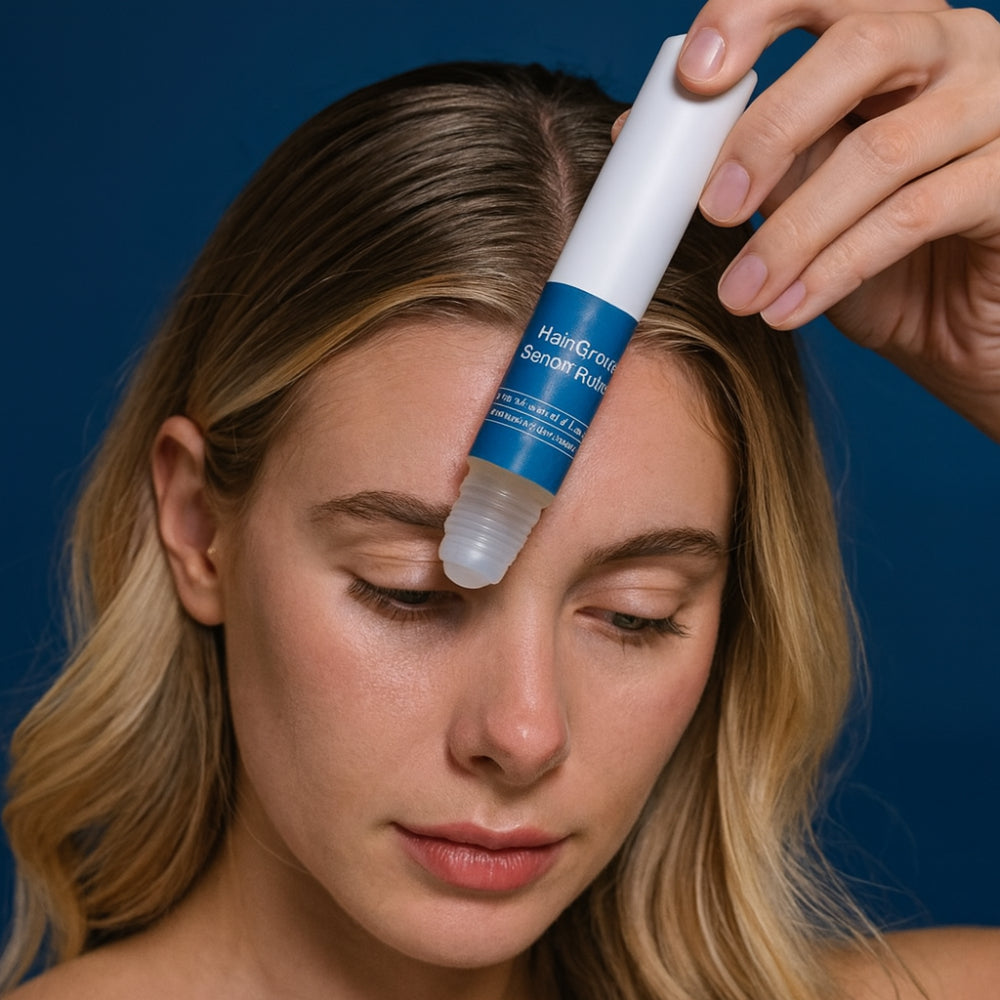 Natural Hair Growth Oil Roller with Rosemary Extract - VogeLuxe