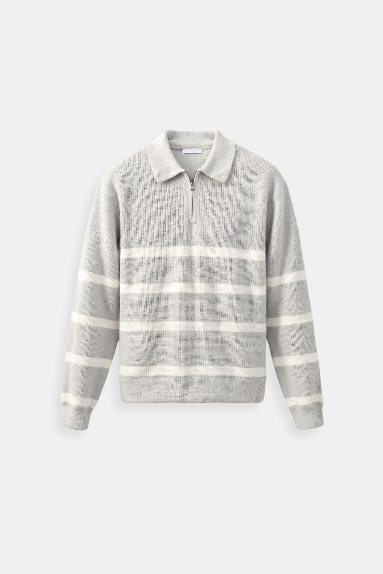 VogeLuxe | Men’s Striped Half-Zip Sweater