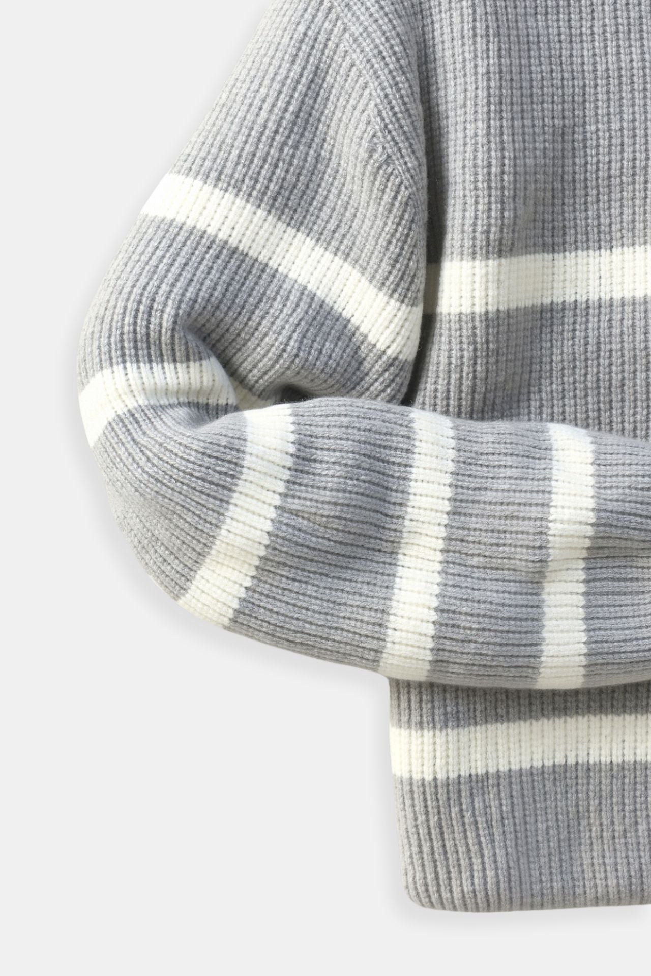 Half Zip Sweater - Striped Knit And Warm Breathable Fit 5