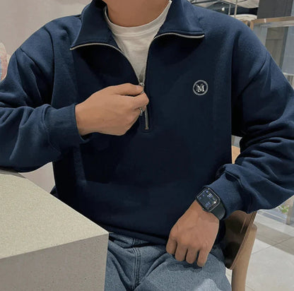 Half Zip Top - Sleek Zip Front & Soft Blend Layering Ease