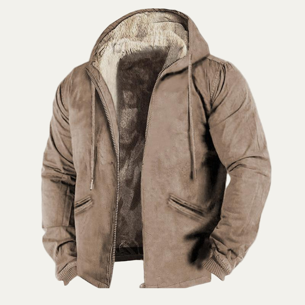 VogeLuxe | Men’s Winter Hooded Casual Zip Jacket