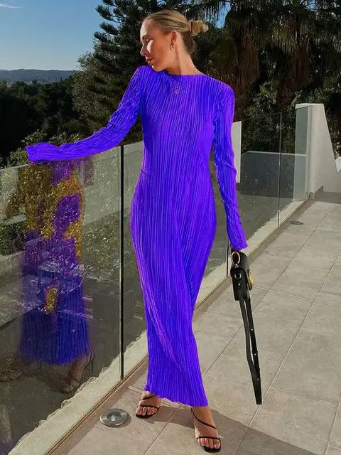 Comfy Women's Summer Long Sleeve Maxi Dress
