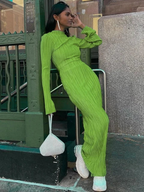 Comfy Women's Summer Long Sleeve Maxi Dress