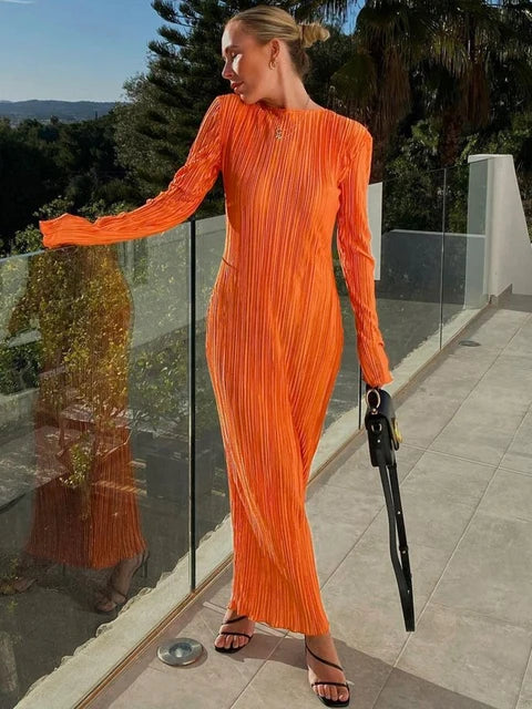 Comfy Women's Summer Long Sleeve Maxi Dress - BritishElegance