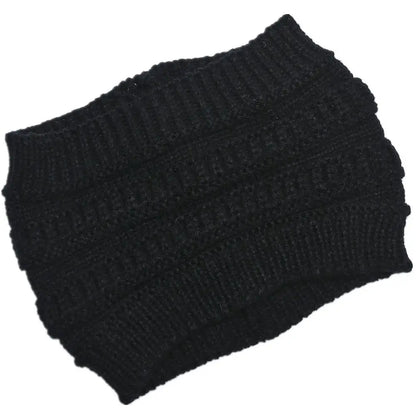 Soft Slouchy Knit Ponytail Hat