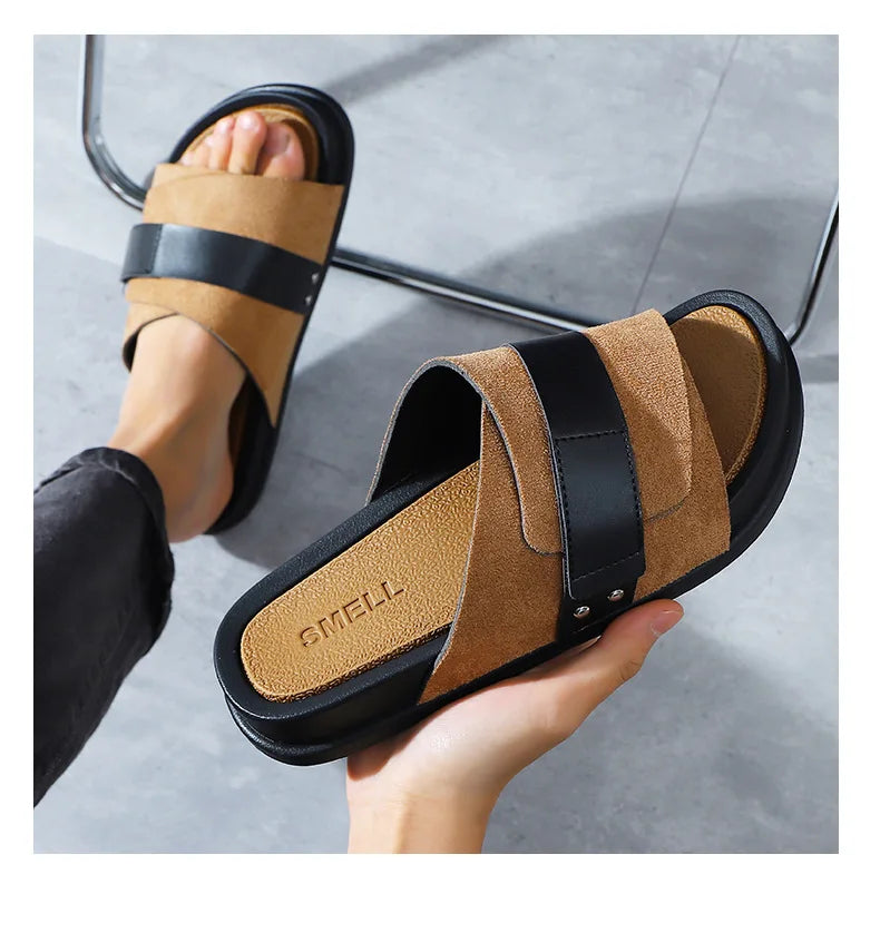 Men's Comfortable Foam Slide Sandals - BritishElegance