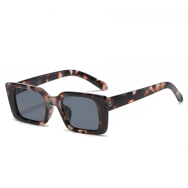 Stylish Rectangular Animal Print UV Sunglasses