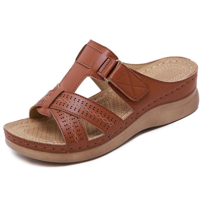 Comfortable Walking Sandals for Women - Cushion Wedge Arch Support
