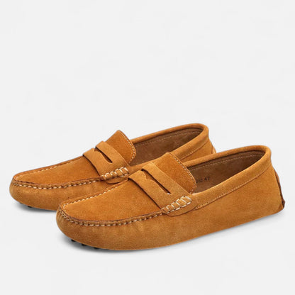 VogeLuxe | Men’s Suede Penny Driving Loafers