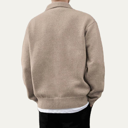 VogeLuxe | Men’s Classic Knit Polo Sweater