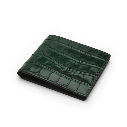 Custom Crocodile Skin Fold Wallet