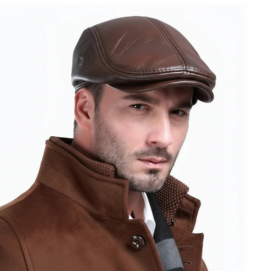 Authentic Leather Father Baseball Cap - VogeLuxe