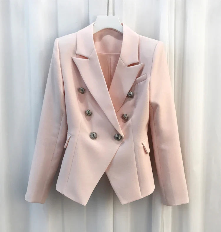 Narrow Fit Navy Blue Suit Jacket for Women