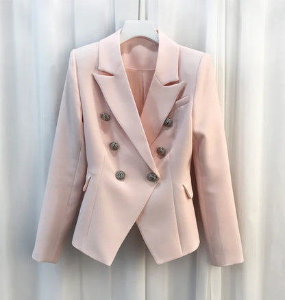 Narrow Fit Navy Blue Suit Jacket for Women