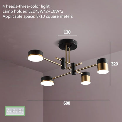 Luxury Gold And Black Crystal Chandelier