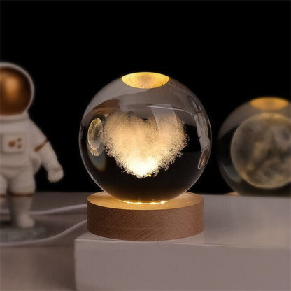 Glowing Orb LED Nightlight Galaxy Pattern