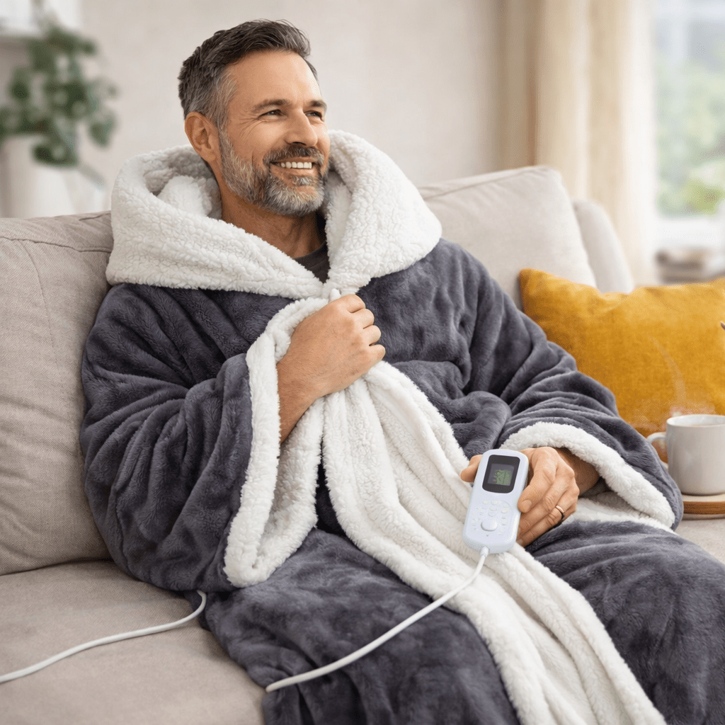 Cozy Warm Electric Blanket with Sleeves for Adults - VogeLuxe