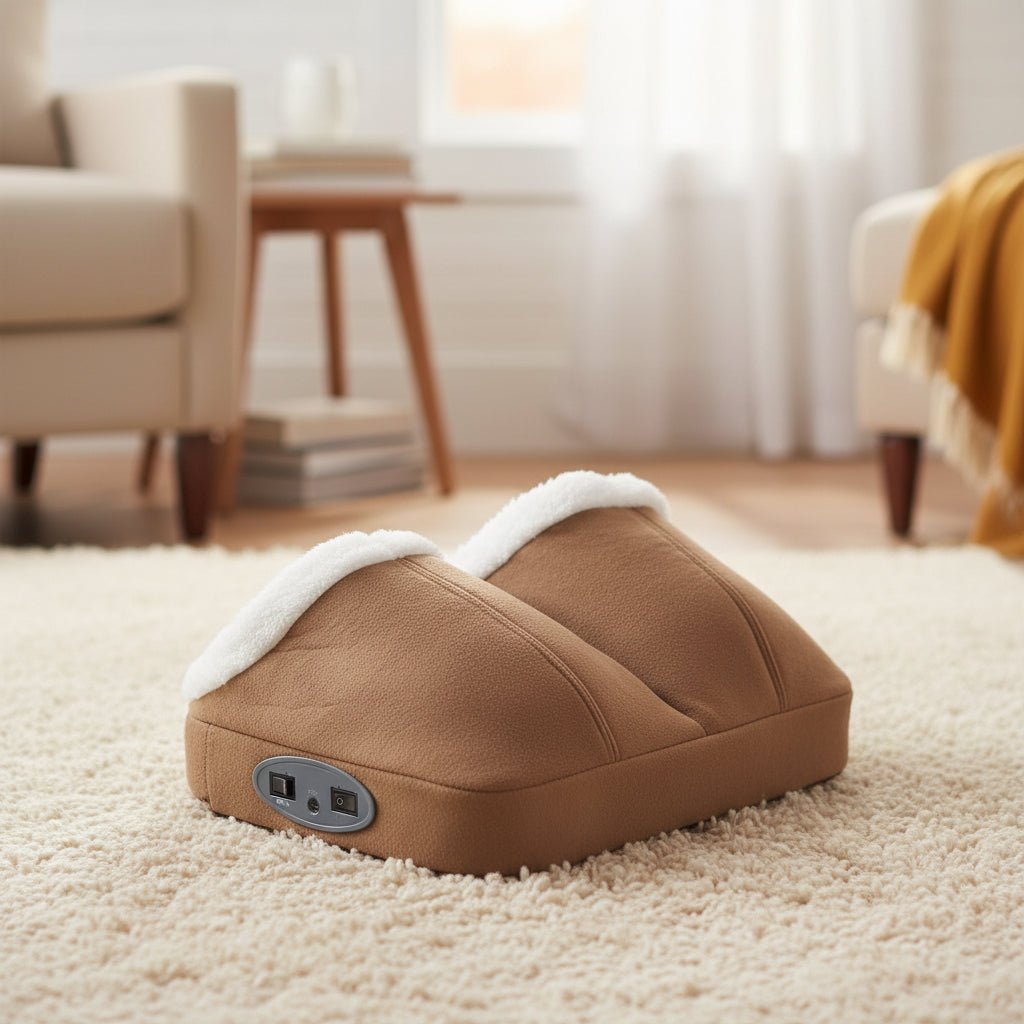 Warm Massage Fleece Slippers with Cozy Pockets - VogeLuxe