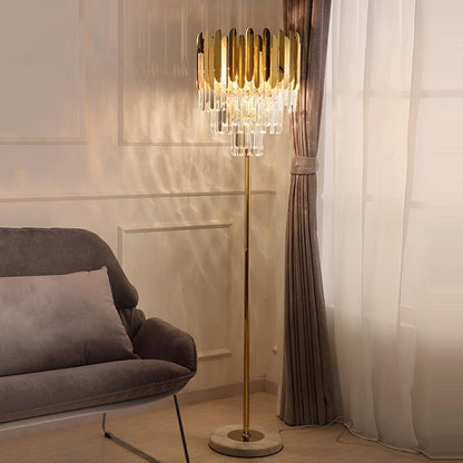 Luxurious Glass Floor and Desk Lamp - VogeLuxe