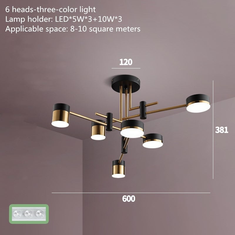 Luxury Gold And Black Crystal Chandelier