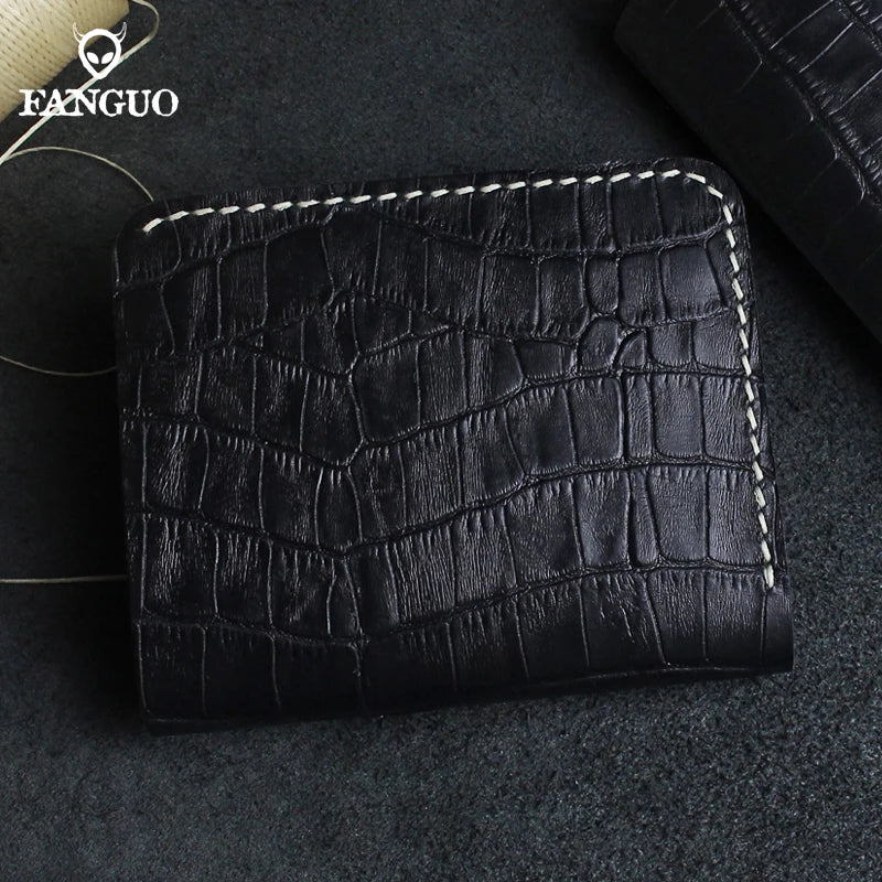 Vintage Gator Print Leather Wallet