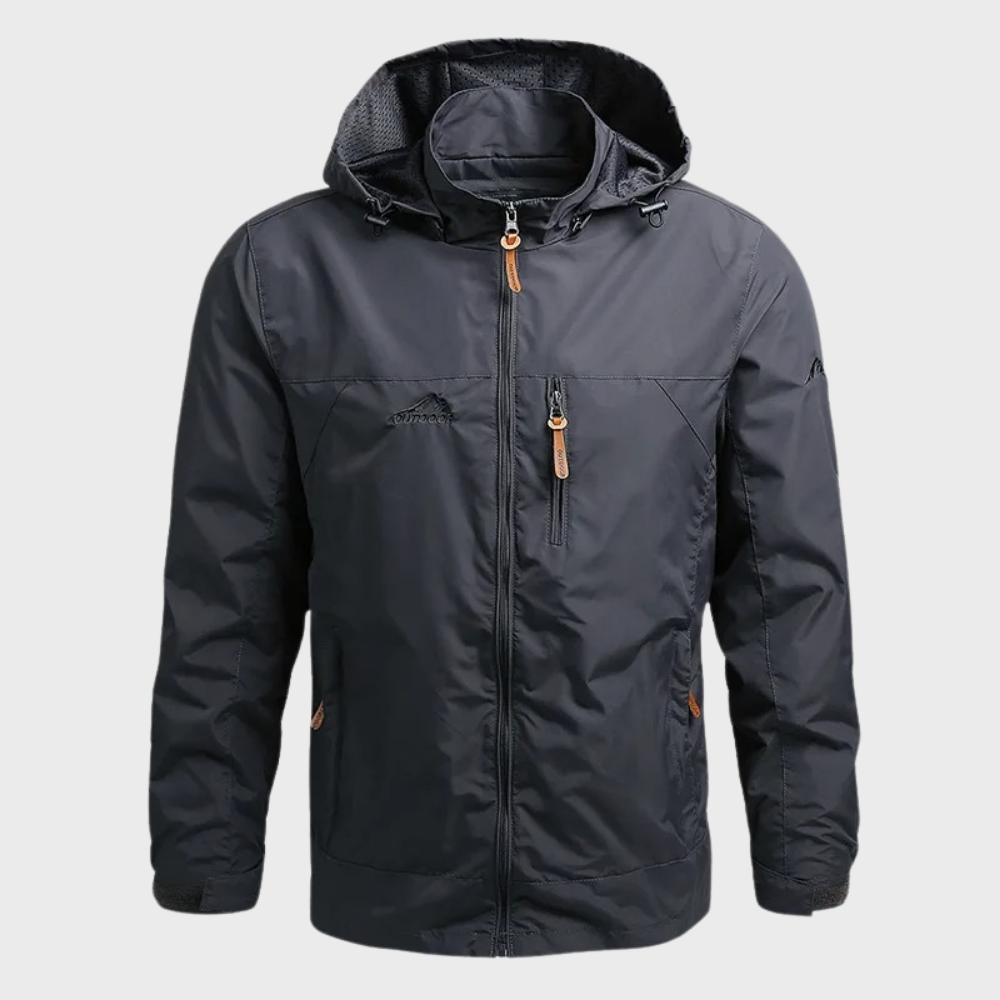 Men's Slim Water Resistant Hooded Jacket
