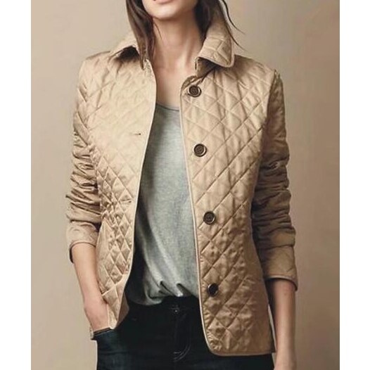 Ladies' Glitter Quilted Everyday Coat - VogeLuxe