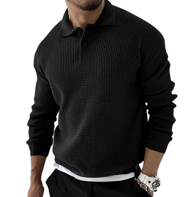 Cozy Men's Waffle Knit Winter Sweater