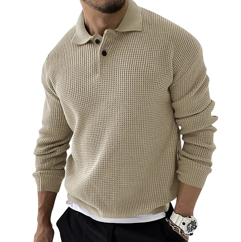 Cozy Men's Waffle Knit Winter Sweater