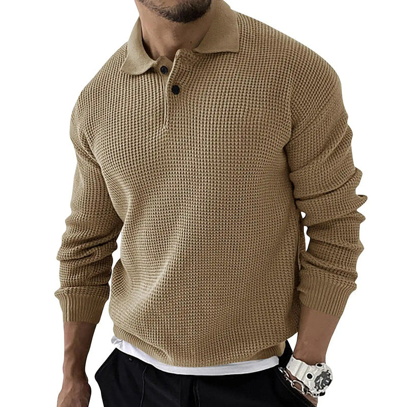 Cozy Men's Waffle Knit Winter Sweater