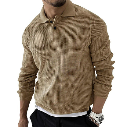 Cozy Men's Waffle Knit Winter Sweater