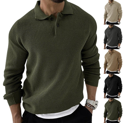 Cozy Men's Waffle Knit Winter Sweater