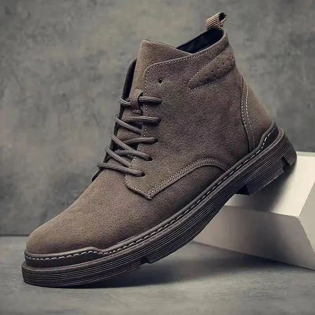Men's Leather Ankle Boots - Classic Comfortable Footwear - VogeLuxe