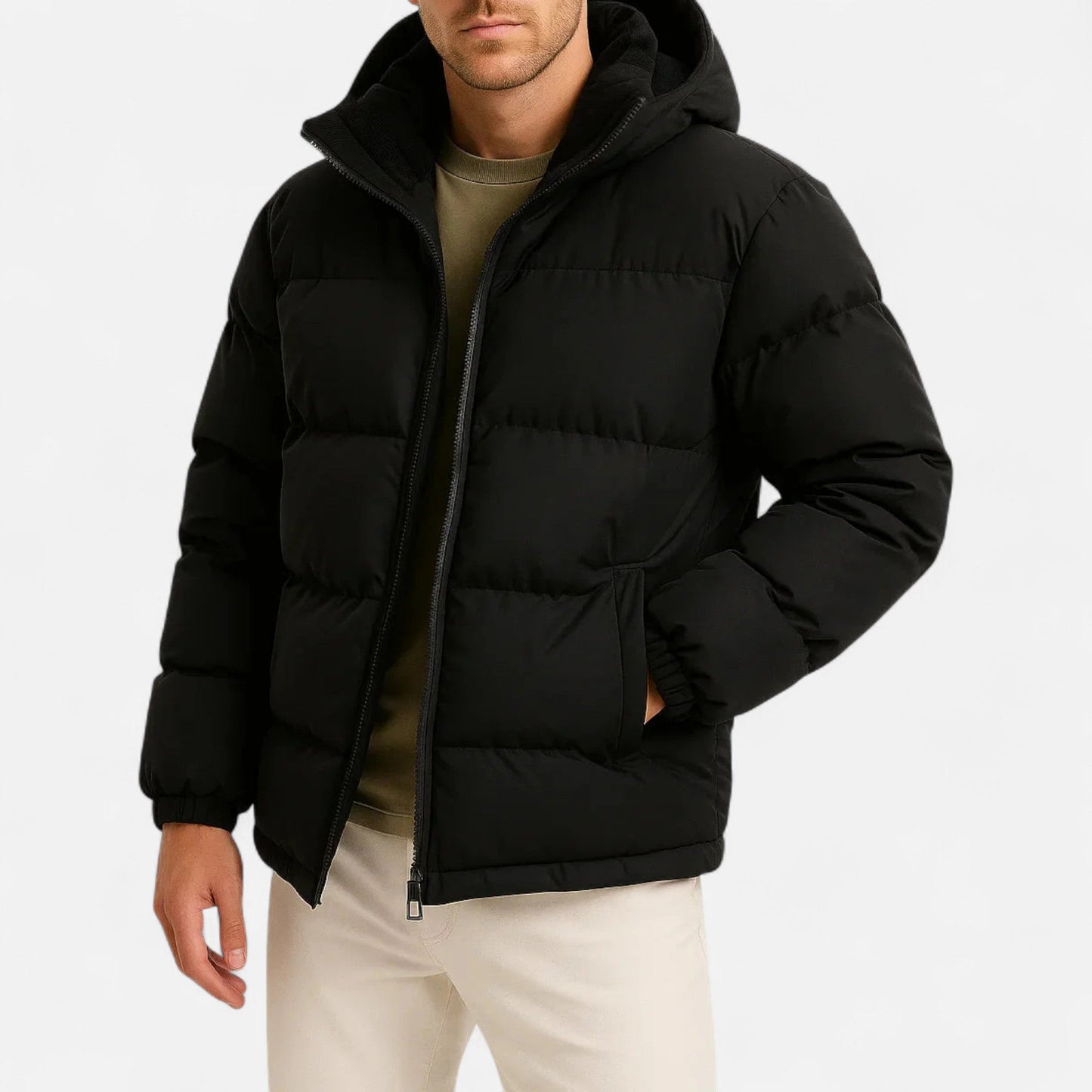 VogeLuxe | Men’s Hooded Heavy Duty Puffer Jacket