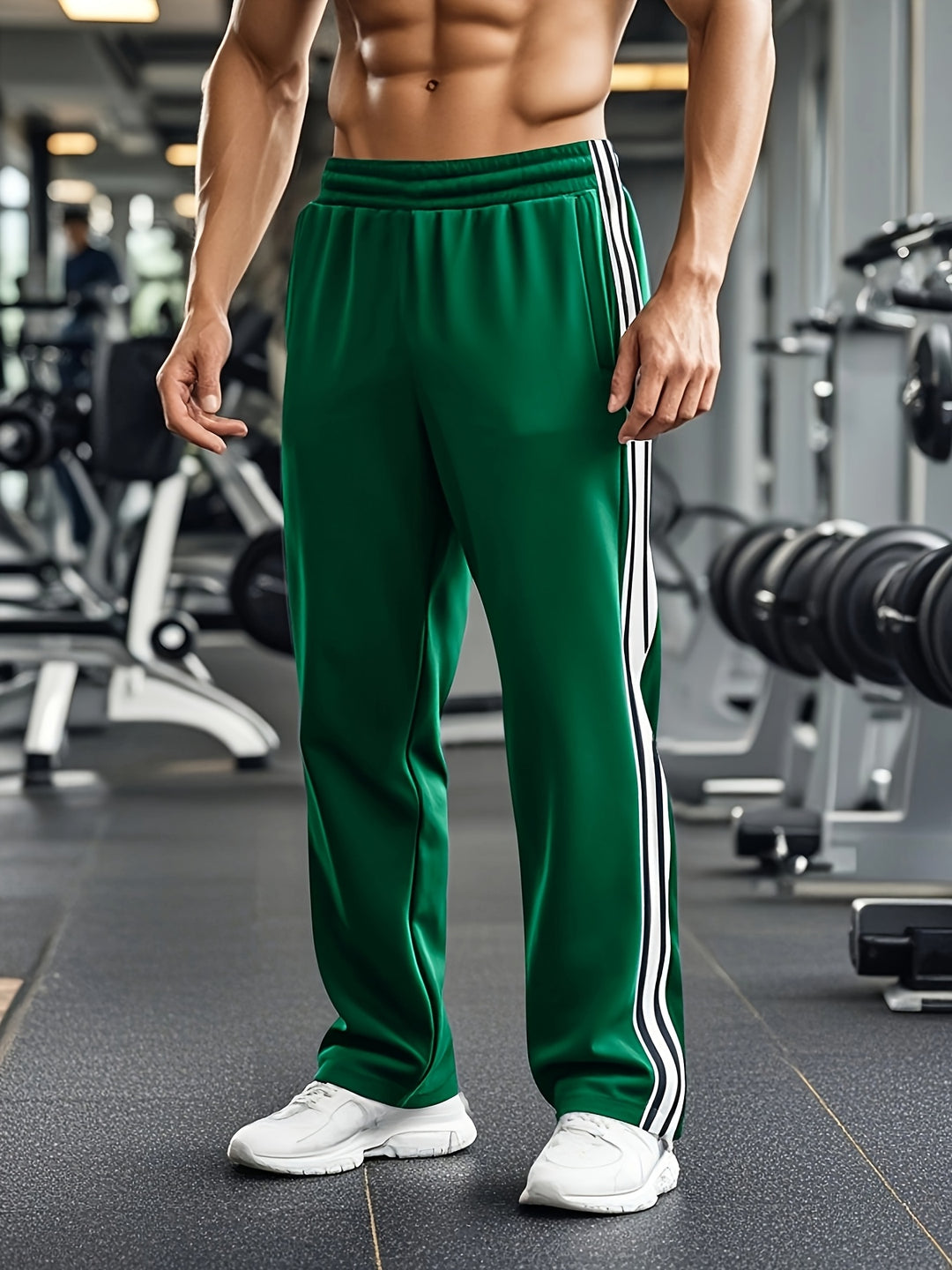 Men's Sporty Jogger Pants with Stretch Waist