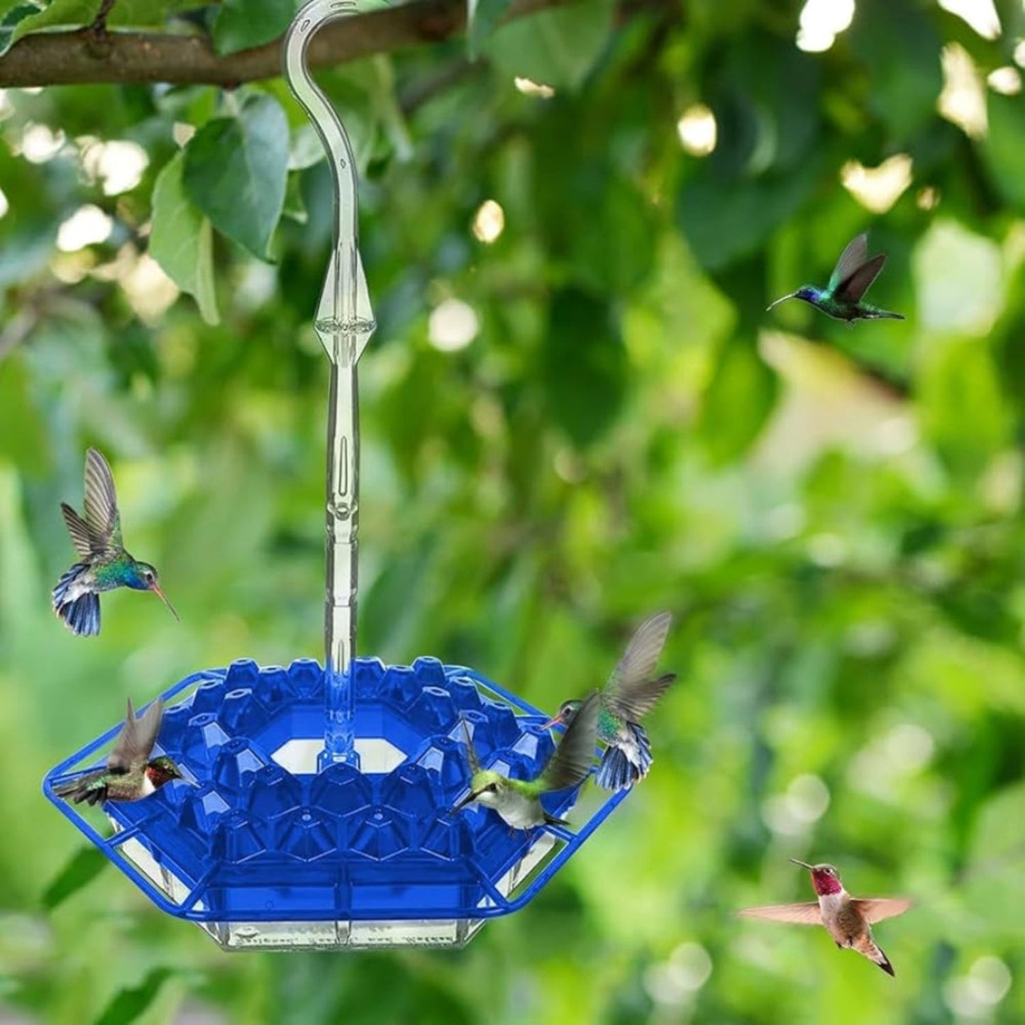 Unique Geometric Yard Hummingbird Feeder