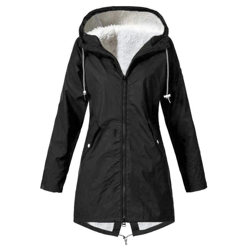 Waterproof Women's Parka Coat With Hood And Thermal Lining - VogeLuxe