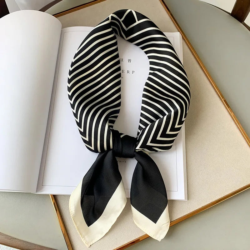 Soft Plaid Scarf for Women Neck Hair Accessory