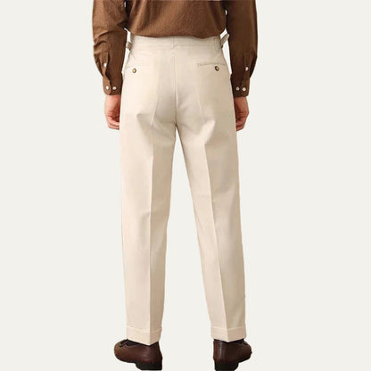 High-Waisted Trousers with Side Buckle – Tailored Fit 2