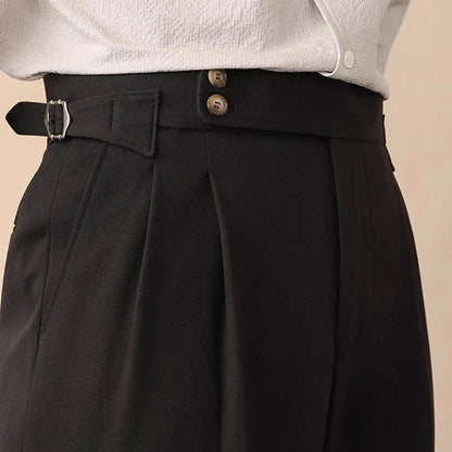 High-Waisted Trousers with Side Buckle – Tailored Fit 4